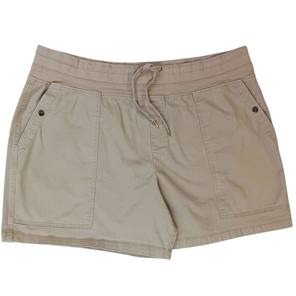 TERRA & SKY Cotton Khaki Shorts Cargo Pockets Draw String Plus Size 3X - Picture 1 of 12
